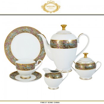 Чайный сервиз Rozy Edge, 23 предмета на 6 персон, костяной Midori