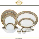 Обеденный сервиз Rozy Edge, 50 предметов на 12 персон, костяной Midori