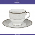 Пара чайная Nocturne, 240 мл, костяной посеребрение, NARUMI