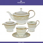 Сервиз чайный Nocturne Gold 17 предметов на 6 персон, костяной позолота, NARUMI