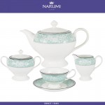 Сервиз чайный The Touch 17 предметов на 6 персон, костяной посеребрение, NARUMI