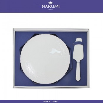 Набор Silky для торта: блюдо и лопатка, D 30 см, костяной NARUMI