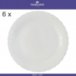 Обеденные тарелки Silky 6 шт, D 27 см, костяной NARUMI