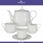 Сервиз чайный Silky 17 предметов на 6 персон, костяной NARUMI
