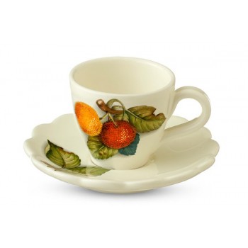 Чашка с блюдцем Итальянские фрукты, 300 мл, Nuova Cer