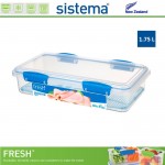 Контейнер для закусок, FRESH синий, 1.75 л, эко-пластик пищевой, SISTEMA