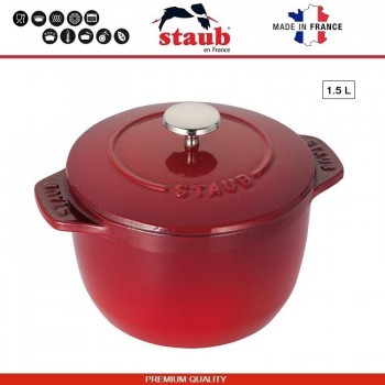 Кокот La Cocotte для риса чугунный, 1.5 л, D 16 см, цвет красный, Staub