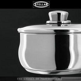 Антипригарная сковорода-сотейник STELLAR 1000 с покрытием Greblon, 24 см, сталь 18/10, STELLAR
