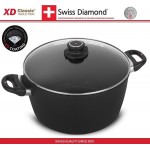 Антипригарная кастрюля Induction XD 6128ic, 7.5 литра, D 28 см, алмазное покрытие XD Classic, Swiss Diamond