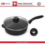 Антипригарный сотейник XD 6724c, 2.8 литра, D 24 см, алмазное покрытие XD Classic, Swiss Diamond