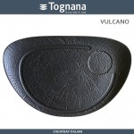 Блюдо-доска VULCANIA для стейка с выемкой под соусник, 37 x 25 см, Tognana
