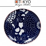 Обеденная тарелка SHIKI синий пион, D 25.7 см, TOKYO DESIGN