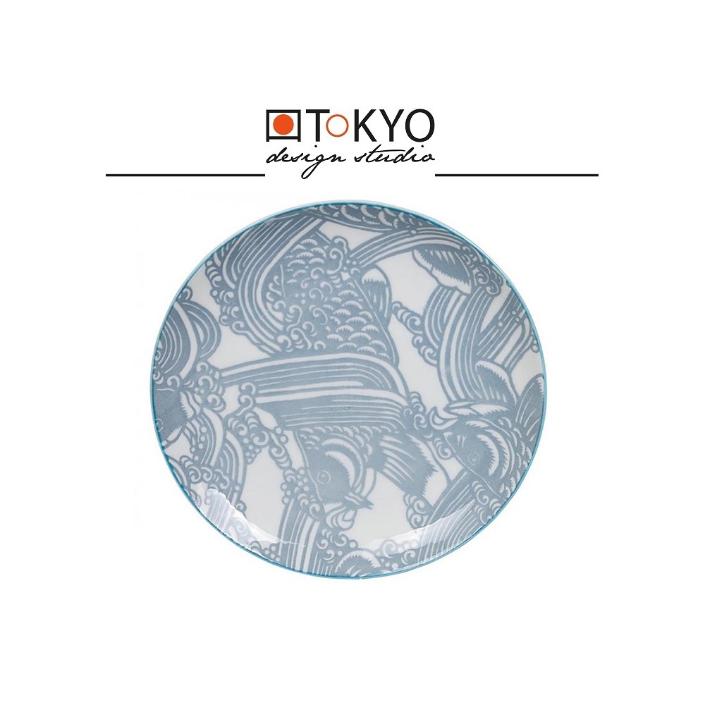Обеденная тарелка SHIKI серо-голубой, D 25.7 см, TOKYO DESIGN