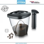 Вакуумный контейнер с помпой для кофе, чая, 1,3 л, поликарбонат пищевой, Tomorrow s Kitchen