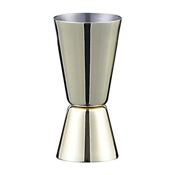 Джиггер, 25/50, цвет золотой, сталь нержавеющая, серия UNI Gold
