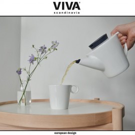Заварочный чайник Infusion со съемным фильтром, 1 литр, белый-серый, VIVA Scandinavia