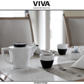 Заварочный чайник Infusion со съемным фильтром, 0.5 литра, белый-черный, VIVA Scandinavia