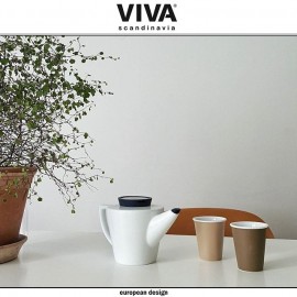 Заварочный чайник Infusion со съемным фильтром, 1.2 литра, белый-бежевый, VIVA Scandinavia