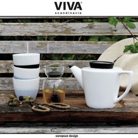 Набор Infusion: заварочный чайник 1.2 литра + 2 кружки по 300 мл, белый-бежевый, VIVA Scandinavia