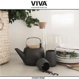 Заварочный чайник Nicola со съемным фильтром, 1.2 литра, темный, VIVA Scandinavia
