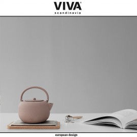 Заварочный чайник SAGA со съемным ситечком, 800 мл, чугун, цвет розовый, VIVA Scandinavia