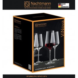 Набор бокалов VINOVA для вин Bordeaux, 680 мл, 4 шт, бессвинцовый хрусталь, Nachtmann