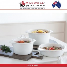 Кастрюля керамическая VITROMAX для духовки, плиты и подачи, 2 л, стеклокерамика жаропрочная, Maxwell & Williams