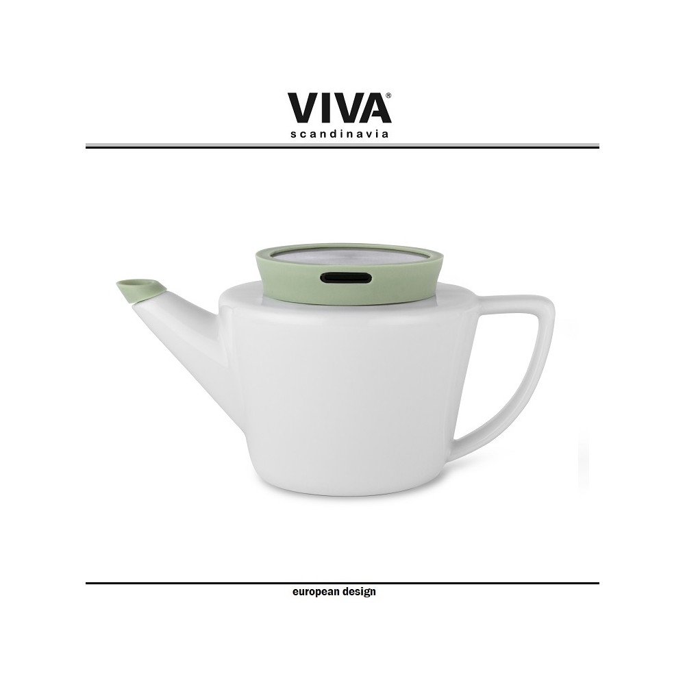 Заварочный чайник Infusion со съемным фильтром, 0.5 литра, белый-мятный, VIVA Scandinavia