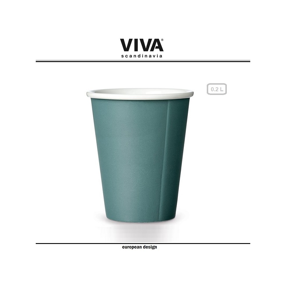 Стакан Anytime Laura фарфоровый зелено-голубой, 200 мл, VIVA Scandinavia
