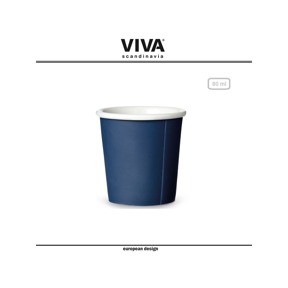 Стакан Anytime Anna фарфоровый синий, 80 мл, VIVA Scandinavia