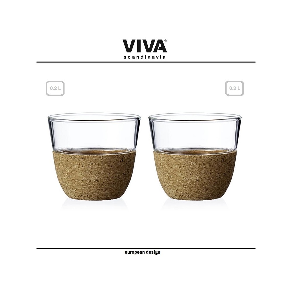 Набор бокалов Cortica для чая и кофе, 2 по 200 мл, VIVA Scandinavia