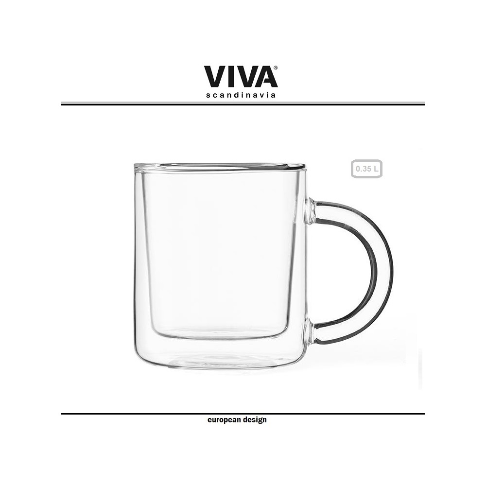 Термокружка Classic, 350 мл, прозрачное стекло, VIVA Scandinavia