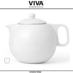 Заварочный чайник Jaimi со съемным фильтром, 1 литр, белый, VIVA Scandinavia