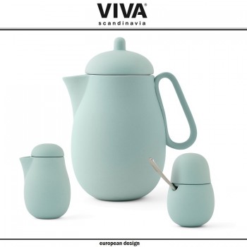 Набор Nina чайный, 3 предмета, фарфор цвет ментол, VIVA Scandinavia