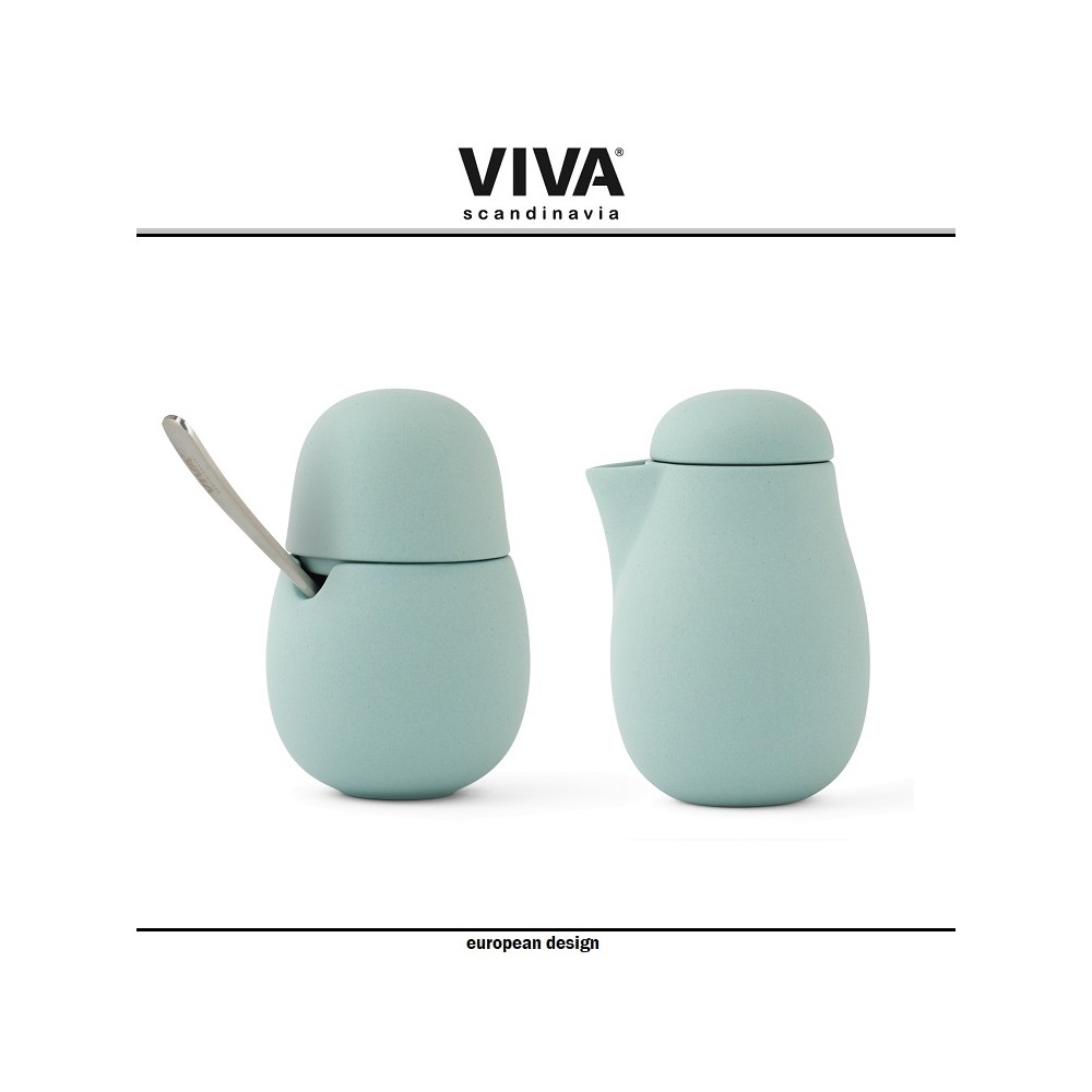Комплект Nina: сахарница и молочник, цвет ментол, VIVA Scandinavia