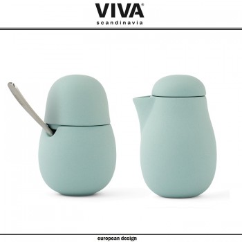 Комплект Nina: сахарница и молочник, цвет ментол, VIVA Scandinavia