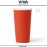 Стакан Anytime Emma фарфоровый красно-оранжевый, 470 мл, VIVA Scandinavia