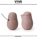 Комплект Nina: сахарница и молочник, цвет розовый, VIVA Scandinavia