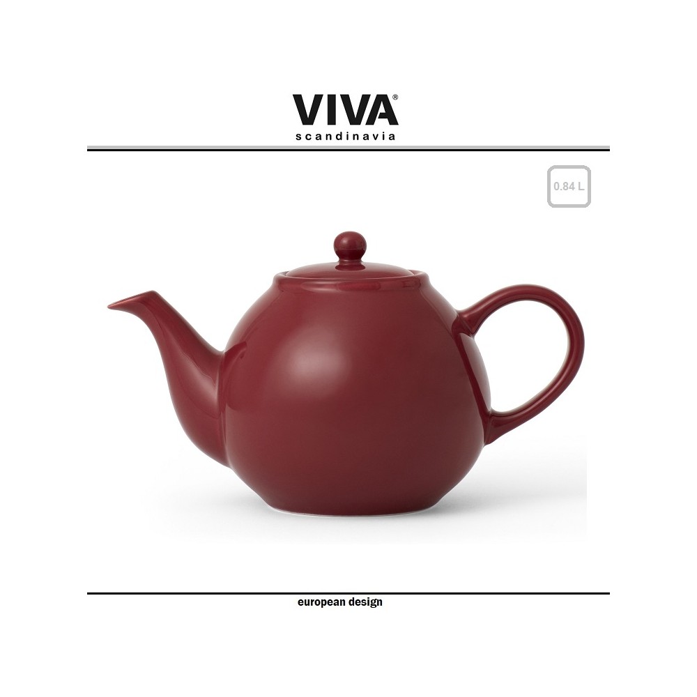Заварочный чайник Classic Victoria со съемным ситечком, 840 ml, бордовый, VIVA Scandinavia