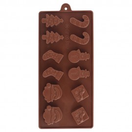 Кондитерская форма "Рождество" для шоколадных конфет, силикон пищевой, MD