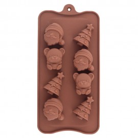 Кондитерская форма "Новый Год" для шоколадных конфет, силикон пищевой, MD