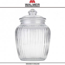 Банка WAVE для хранения большая, 1.7 л, стекло прозрачное, Walmer