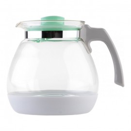 Заварочный чайник с фильтром в крышке, 1.7 л, боросиликатное стекло, зеленый, серия Basic, WALMER