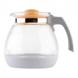 Заварочный чайник с фильтром в крышке, 1.7 л, боросиликатное стекло, желтый, серия Basic, WALMER