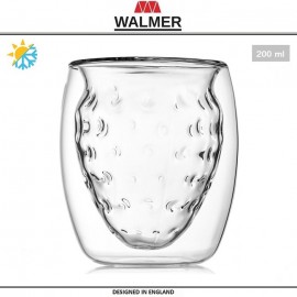 Термобокал STRAWBERRY, 200 мл, термостойкое стекло, WALMER Premium