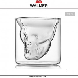 Термобокал SKULL, 80 мл, термостойкое стекло, WALMER Premium