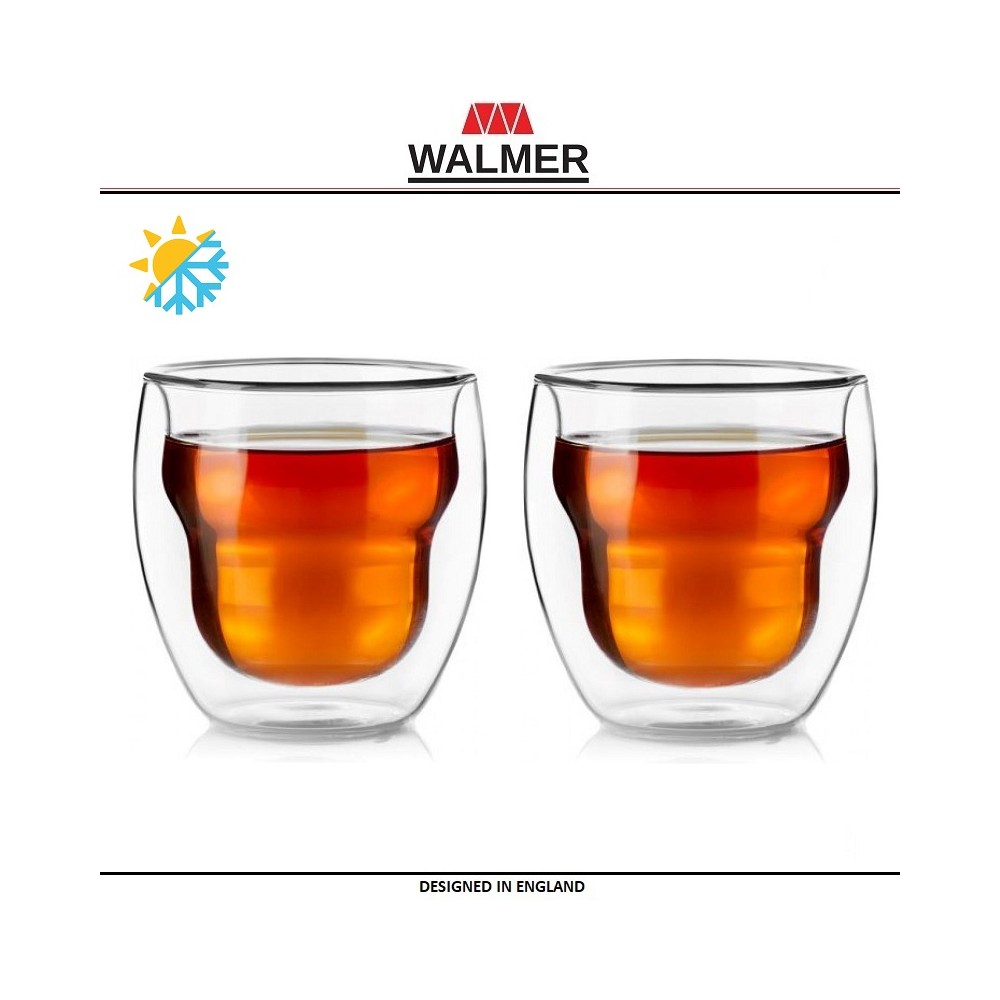 Набор бокалов PRINCE с двойными стенками для горячего и холодного, 2 шт по 250 мл, серия Hot-Cold, WALMER