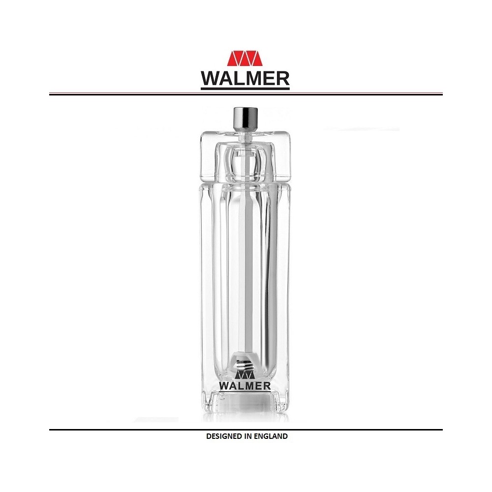Мельница Crystal для перца, 15 см, акрил пищевой, WALMER