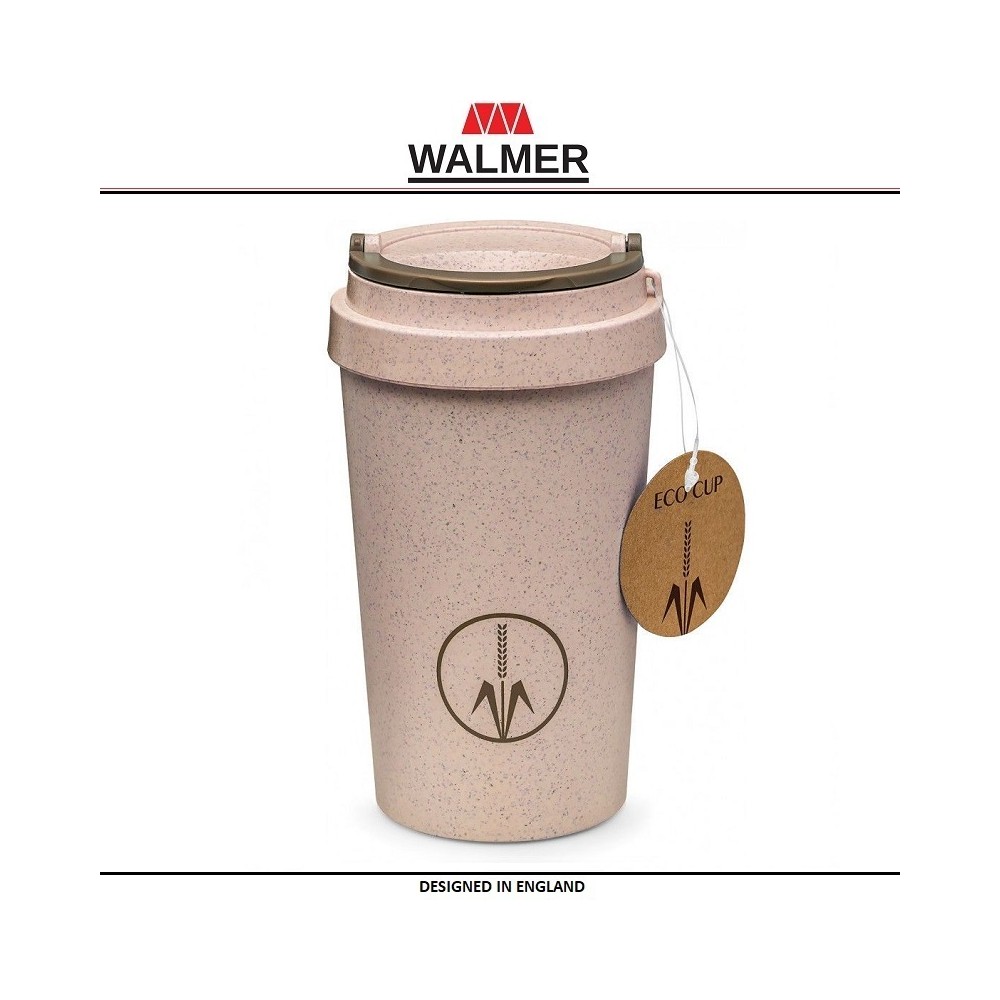 Дорожная термокружка ECO CUP, 400 мл, розовый, WALMER