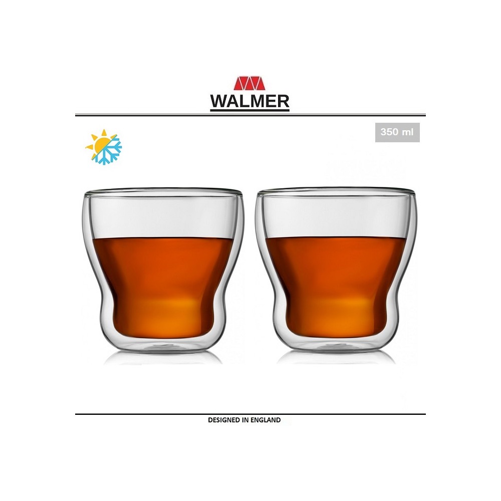 Набор бокалов Cordial с двойными стенками для горячего и холодного, 2 шт по 370 мл, WALMER